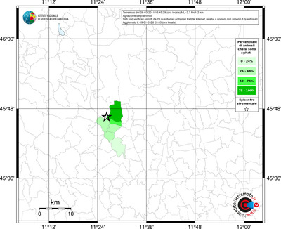 Mappa territorio comunale con almeno 3 questionari