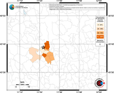 Mappa territorio comunale con almeno 3 questionari