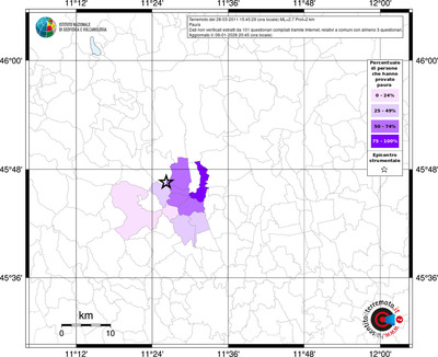 Mappa territorio comunale con almeno 3 questionari