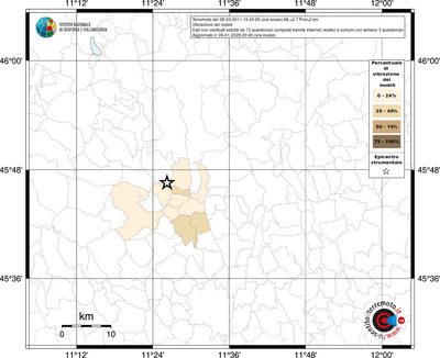 Mappa territorio comunale con almeno 3 questionari