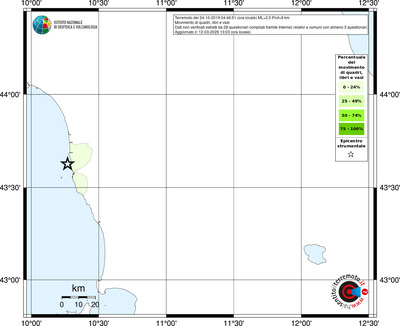 Mappa territorio comunale con almeno 3 questionari
