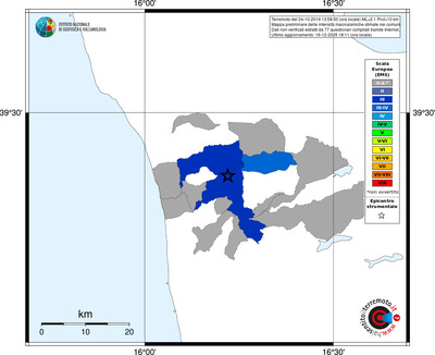 Mappa EMS - territori comuni