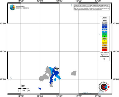 Mappa EMS - territori comuni