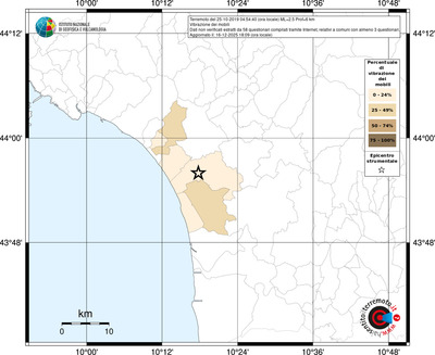 Mappa territorio comunale con almeno 3 questionari