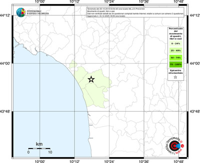 Mappa territorio comunale con almeno 3 questionari
