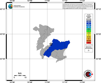 Mappa EMS - territori comuni