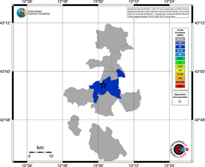 Mappa EMS - territori comuni