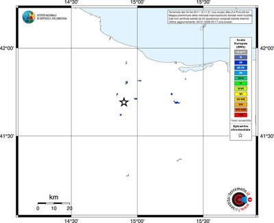 Mappa EMS - territori località