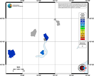Mappa EMS - territori comuni