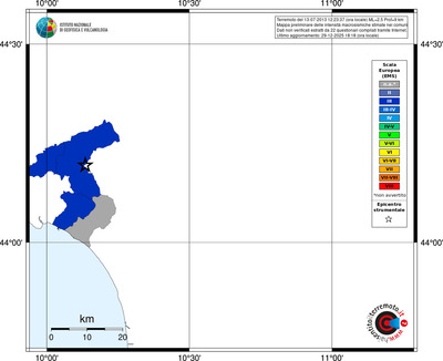 Mappa EMS - territori comuni