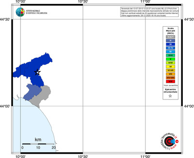 Mappa MCS - territori comuni