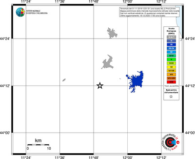 Mappa EMS - territori località