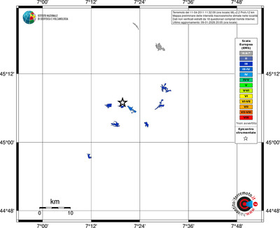 Mappa EMS - territori località