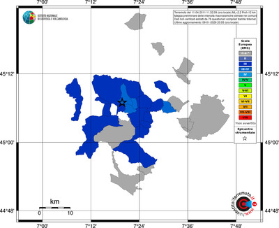 Mappa EMS - territori comuni