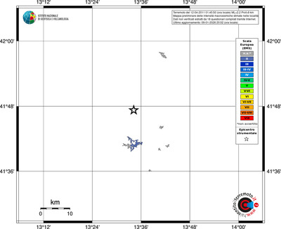 Mappa EMS - territori località
