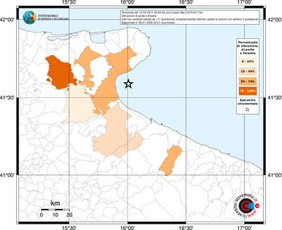 Mappa territorio comunale con almeno 3 questionari