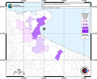 Mappa territorio comunale con almeno 3 questionari