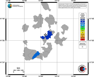 Mappa EMS - territori comuni