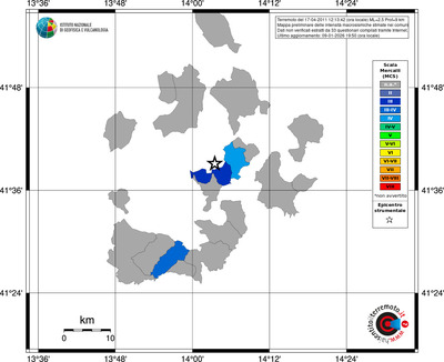 Mappa MCS - territori comuni