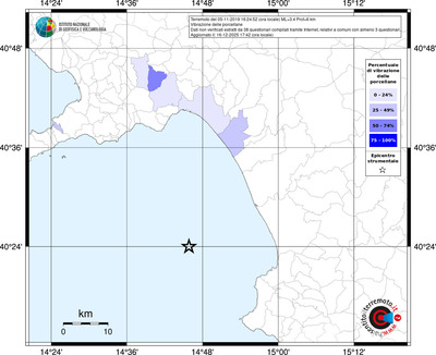 Mappa territorio comunale con almeno 3 questionari