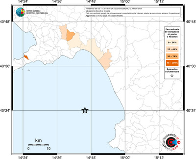 Mappa territorio comunale con almeno 3 questionari