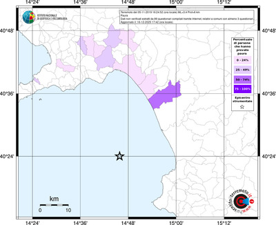Mappa territorio comunale con almeno 3 questionari