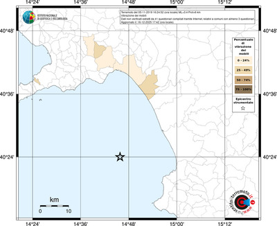 Mappa territorio comunale con almeno 3 questionari