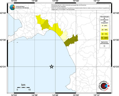 Mappa territorio comunale con almeno 3 questionari