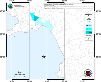 Mappa territorio comunale con almeno 3 questionari
