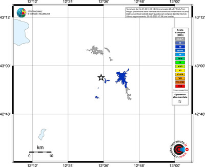 Mappa EMS - territori località