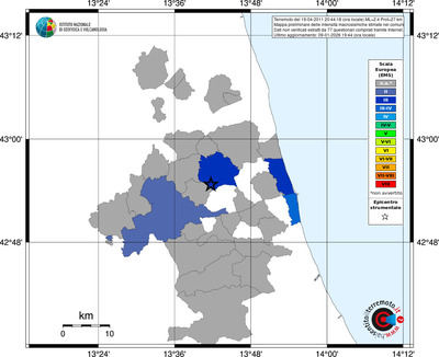Mappa EMS - territori comuni