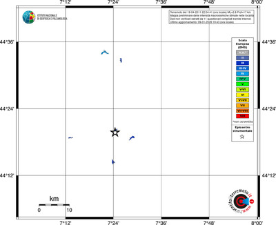 Mappa EMS - territori località