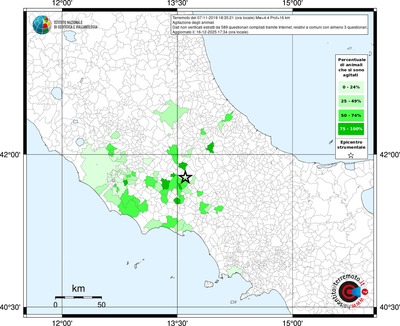 Mappa territorio comunale con almeno 3 questionari