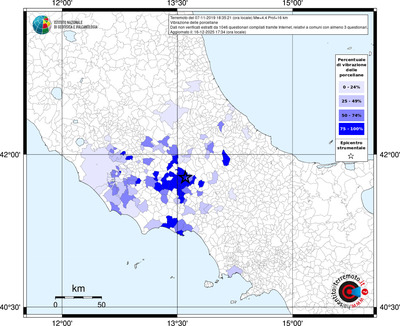 Mappa territorio comunale con almeno 3 questionari