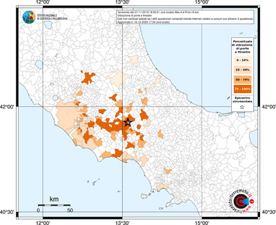 Mappa territorio comunale con almeno 3 questionari