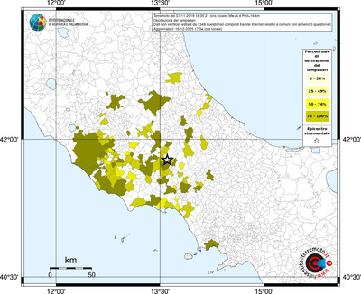 Mappa territorio comunale con almeno 3 questionari