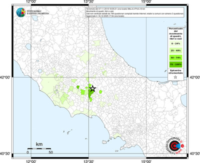 Mappa territorio comunale con almeno 3 questionari