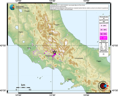 Mappa comuni con almeno 3 questionari