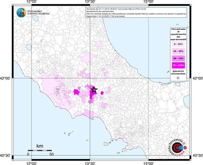 Mappa territorio comunale con almeno 3 questionari