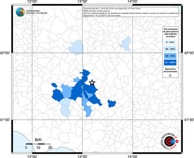 Mappa territorio comunale con almeno 3 questionari