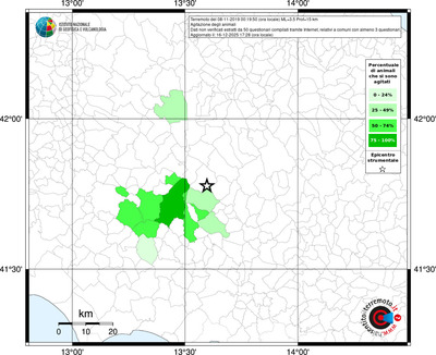 Mappa territorio comunale con almeno 3 questionari