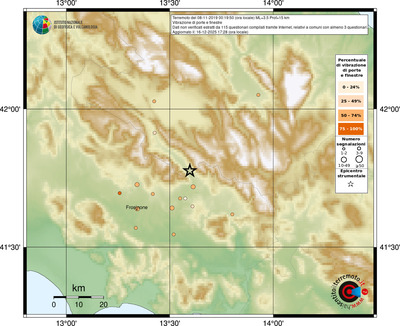 Mappa comuni con almeno 3 questionari