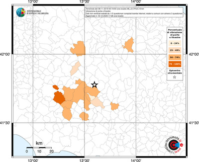 Mappa territorio comunale con almeno 3 questionari