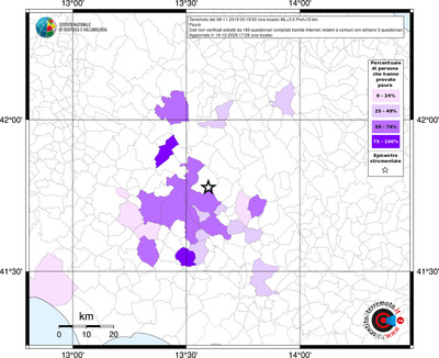 Mappa territorio comunale con almeno 3 questionari
