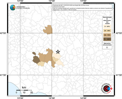 Mappa territorio comunale con almeno 3 questionari