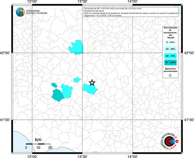 Mappa territorio comunale con almeno 3 questionari
