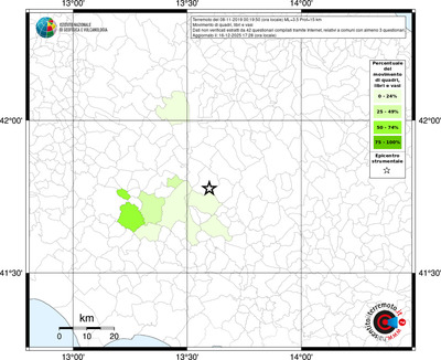 Mappa territorio comunale con almeno 3 questionari