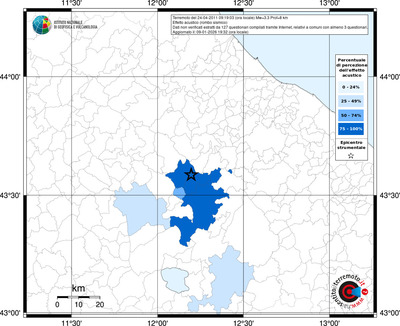 Mappa territorio comunale con almeno 3 questionari