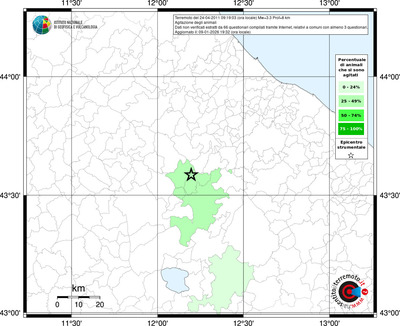 Mappa territorio comunale con almeno 3 questionari