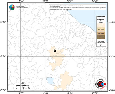 Mappa territorio comunale con almeno 3 questionari
